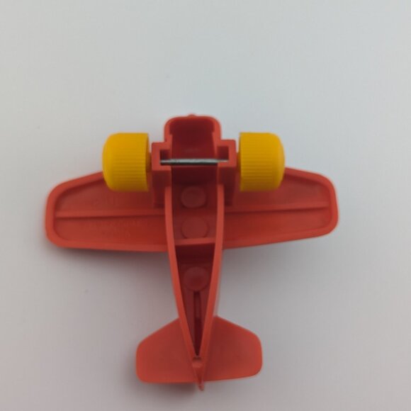 Vintage Viking Plast Sweden Red Lufthansa Prop Plane Airplane - Picture 4 of 5